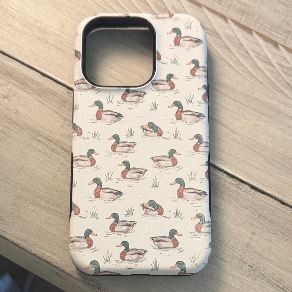 Duck Pattern Phone Case IPhone 14 Pro- Cream
